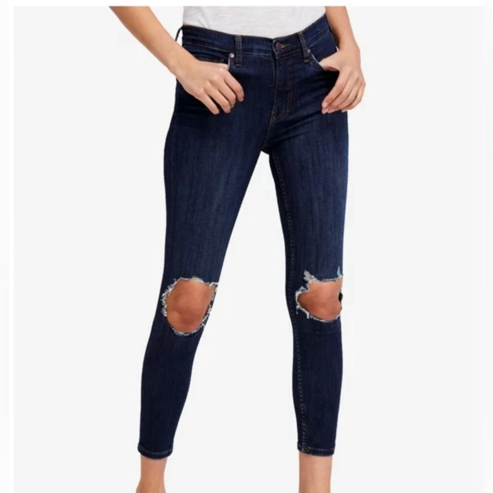 Free People Busted Knee Skinny Jeans